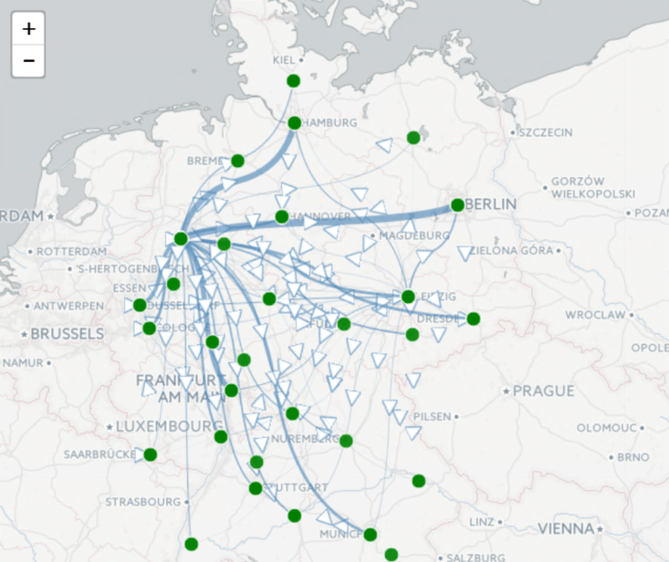 Power BI Custom Visual Flow Map